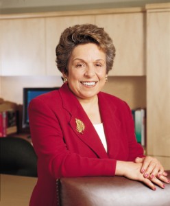SHOWING HER MEDAL: President Donna E. Shalala was selected by President George W. Bush to receive the Presidential Medal of Freedom. She will receive her award alongside others in a White House ceremony on June 19. Image courtesy Media Relations