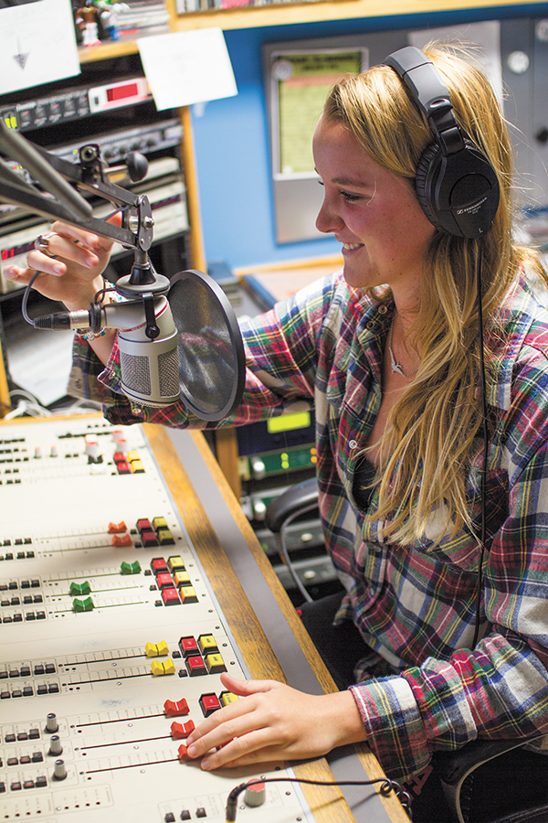 Senior Katie Sullivan is a WVUM DJ. Her show is every Wednesday from 3-4pm. Nick Gangemi // Contributing Photographer