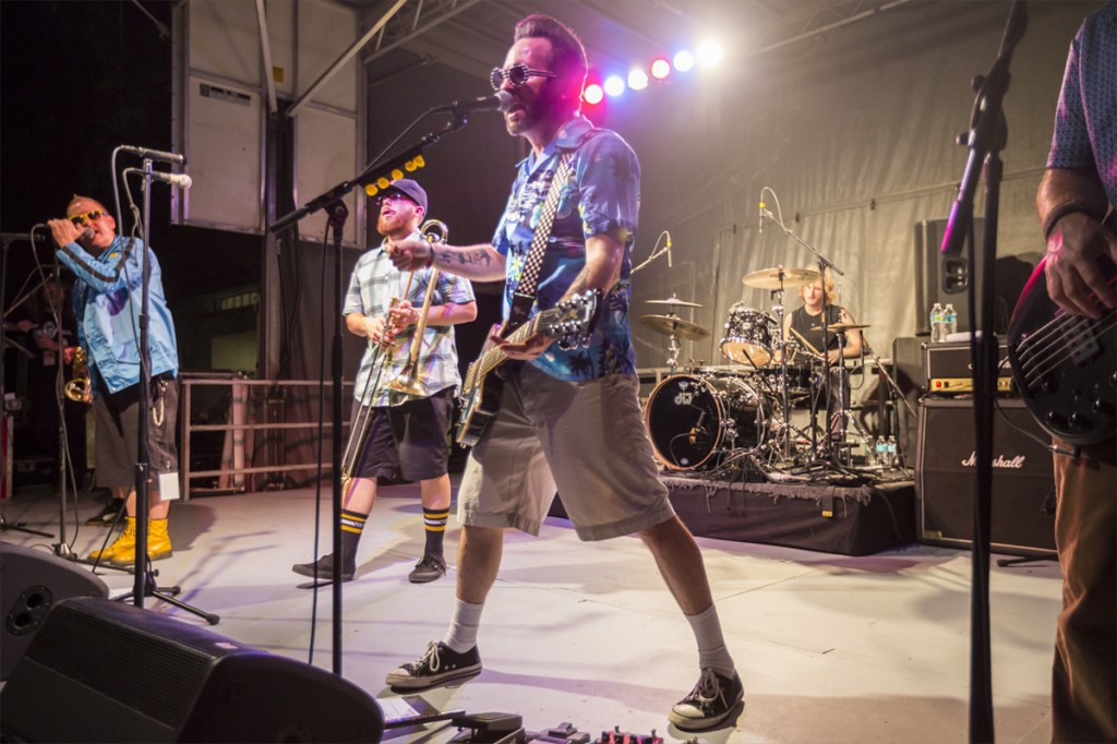The Californian ska-punk band Reel Big Fish preform on the Green Friday night during 'Canes Carnival. Nick Gangemi // Assistant Photo Editor
