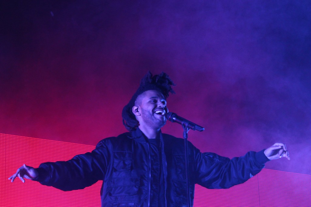 The Weeknd, best known for his song “Can’t Feel My Face” took to the BudLight Stage on Friday evening. Hallee Meltzer // Photo Editor 