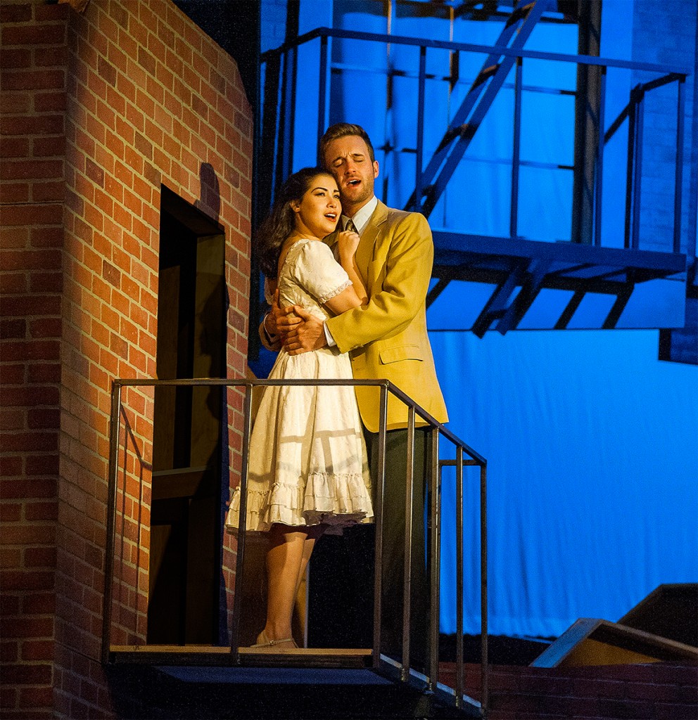 Sarah Amengual as Maria and Tim Quartier as Tony in Actors’ Playhouse at the Miracle Theatre’s production of West Side Story. Photo Courtesy George Schiavone