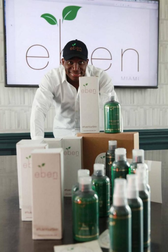 Eben Naturals founder Milain David sought help from The Launch Pad's services while he was a student entrepreneur at UM. Eben Naturals sells lotion, soap and shampoo specifically geared toward minority women. Photo courtesy Milain David. 