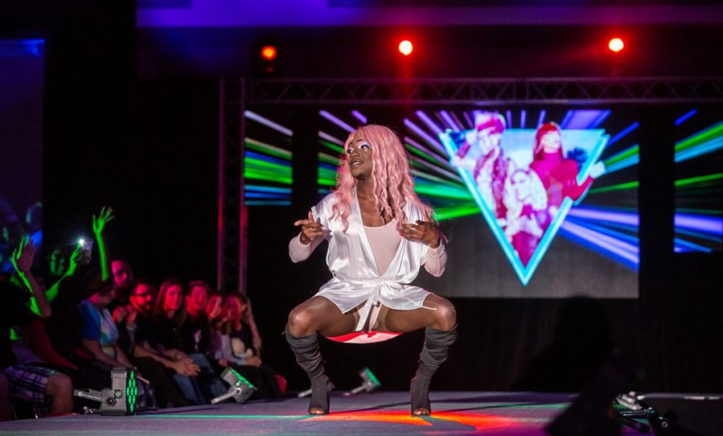 DragOut newcomer Raunché, known to her fellow students as UM student Brandon Martin, shocks the crowd with an energetic performance of Doja Cat's top hits.
