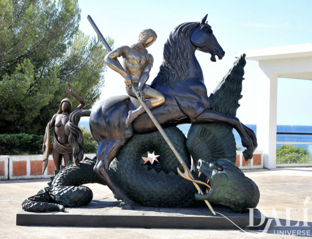 ST GEORGE AND THE DRAGON SCULPTURE