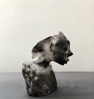 Sepideh Kalani (ceramics), Donkey Eyes, 2020, ceramic and saggar