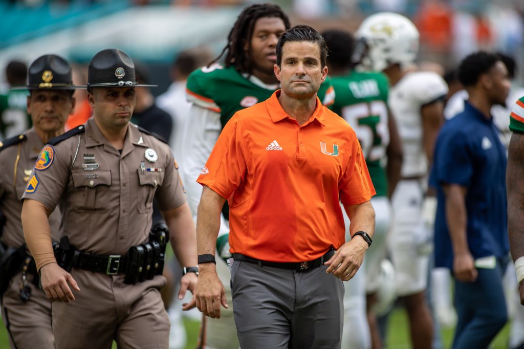 Manny Diaz pictured at the Georgia Tech game on Nov.