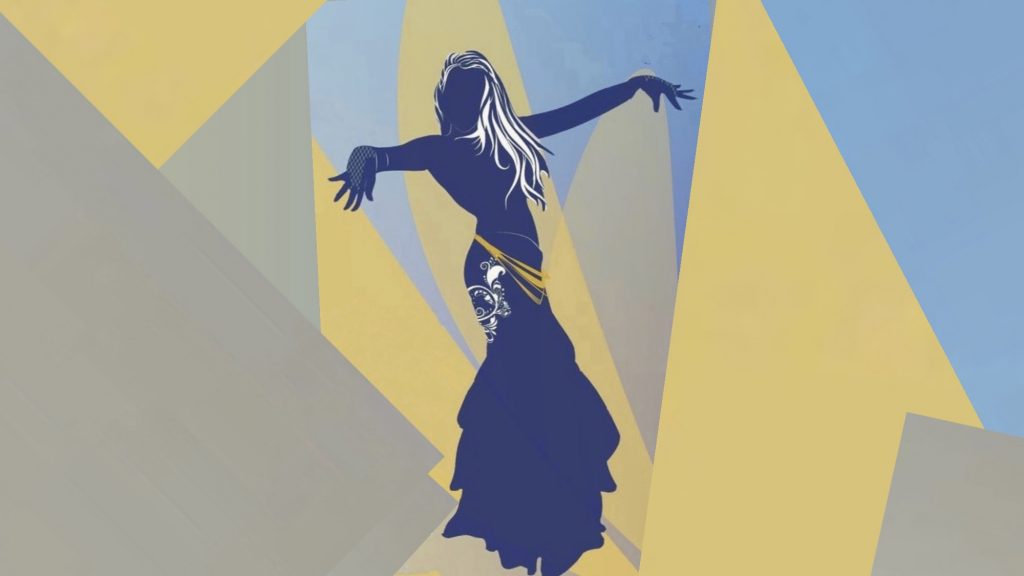 The Butler Center's graphic to “Belly Dancing Wellness Workshop,” modified.