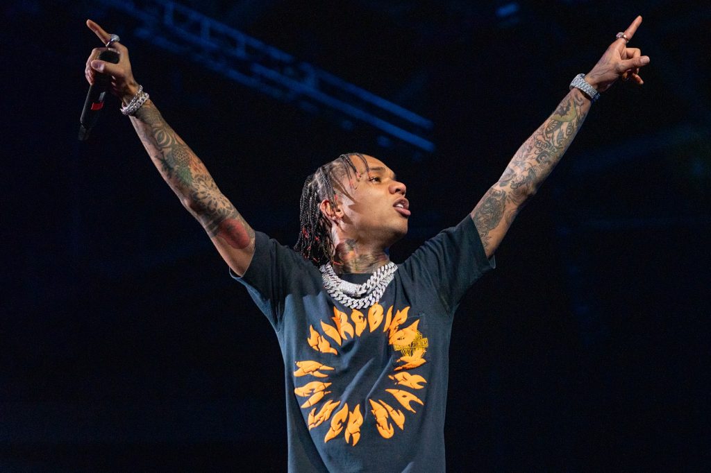 Rapper Swae Lee of Rae Sremmurd performs at the Spring 2022 Hurricane Productions Concert in the Watsco Center on April 1, 2022.