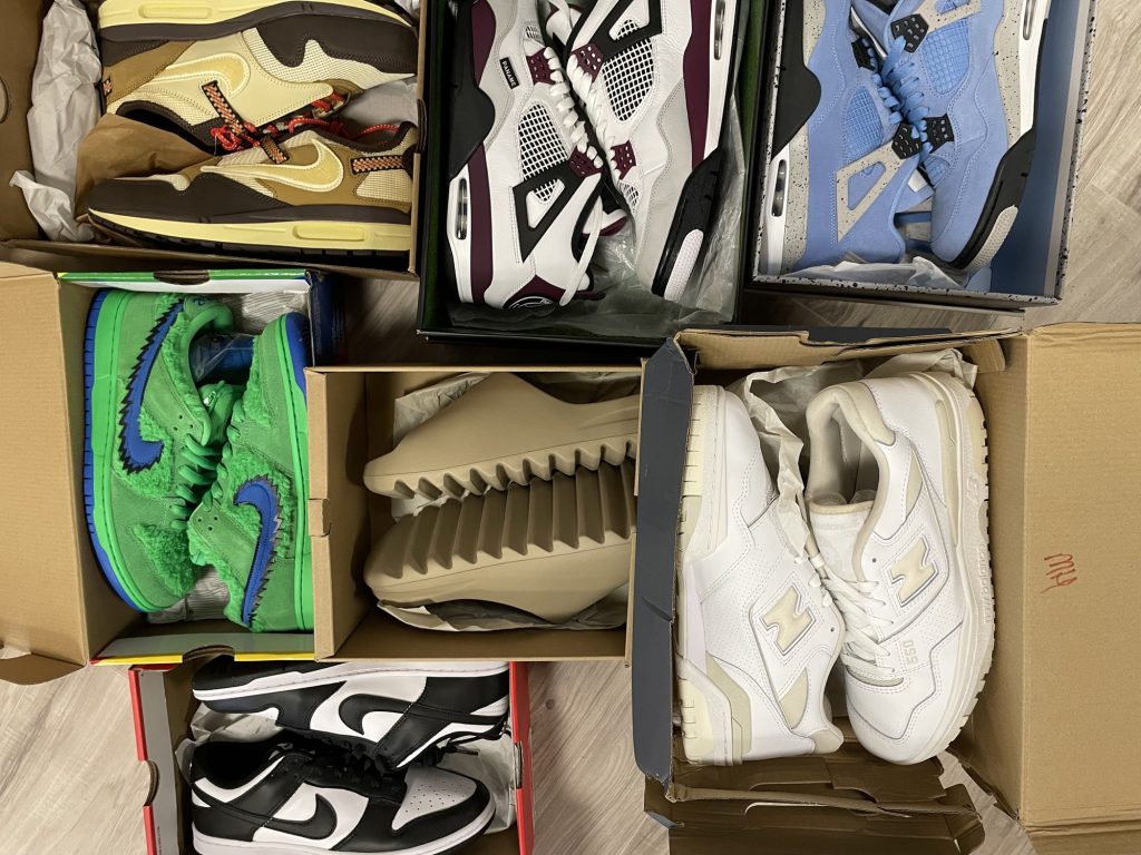 A collection of sneakers that will be sold at the HŸP store.