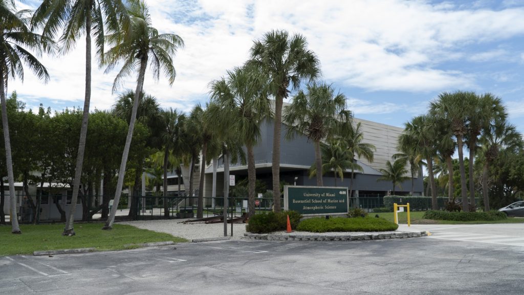 The front of the Rosenstiel School of Marine, Atmospheric and Earth Science campus, which is located on Key Biscayne.