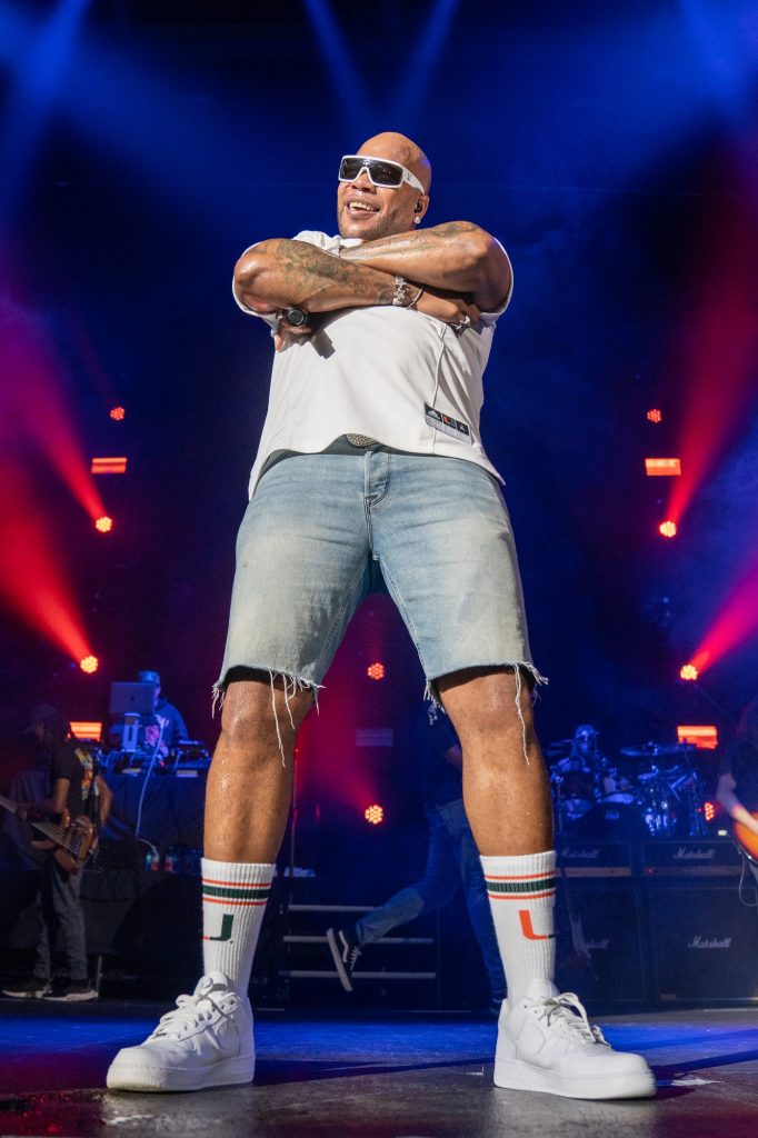 Rapper Flo Rida performs at the Hurricane Productions Homecoming Concert in the Watsco Center on Nov. 3, 2022.