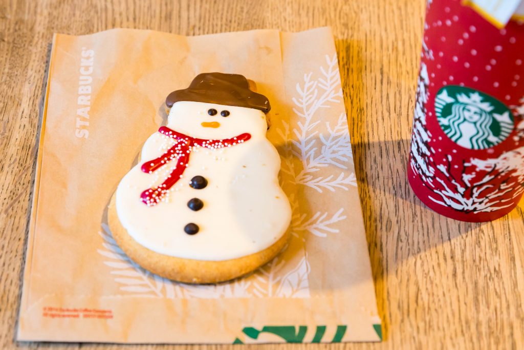 "Starbucks: Holiday Snowman Cookie" by wuestenigel is licensed under CC BY 2.0.