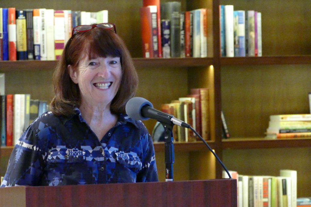 UM Professor Maureen Seaton speaks at a SWWIM reading held at The Betsy Library.
